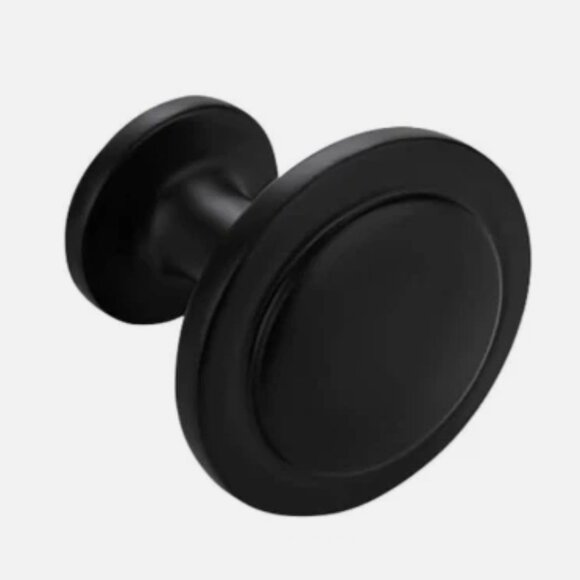 RAVINTE Cabinet Knobs 30 Pack Black Matte Round Single Hole Dresser Pulls Zinc - Picture 1 of 13